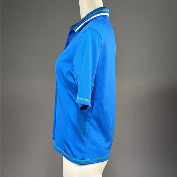 Lacoste Women's Blue Button Down Shirt (rack6) - Picture 8 of 8